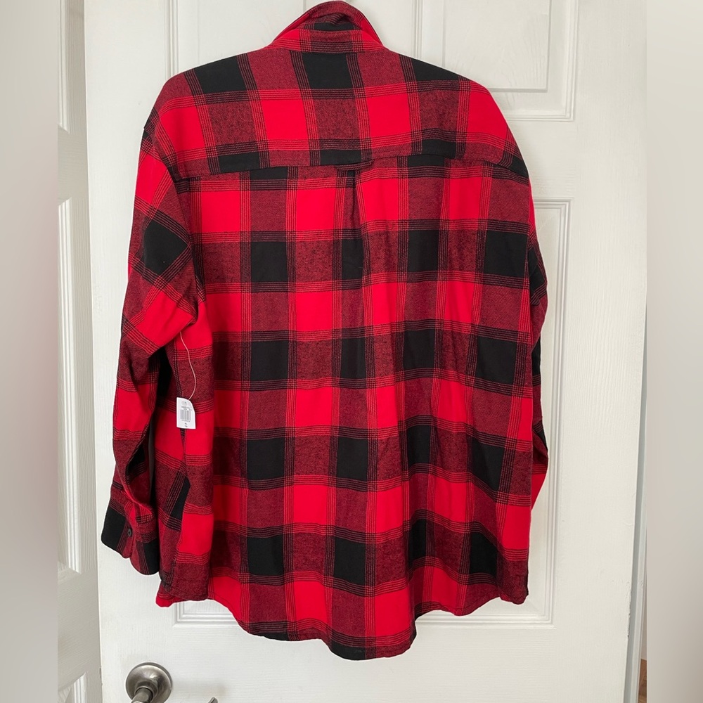 Old Navy Red and Black Plaid Shirt - Picture 2 of 2